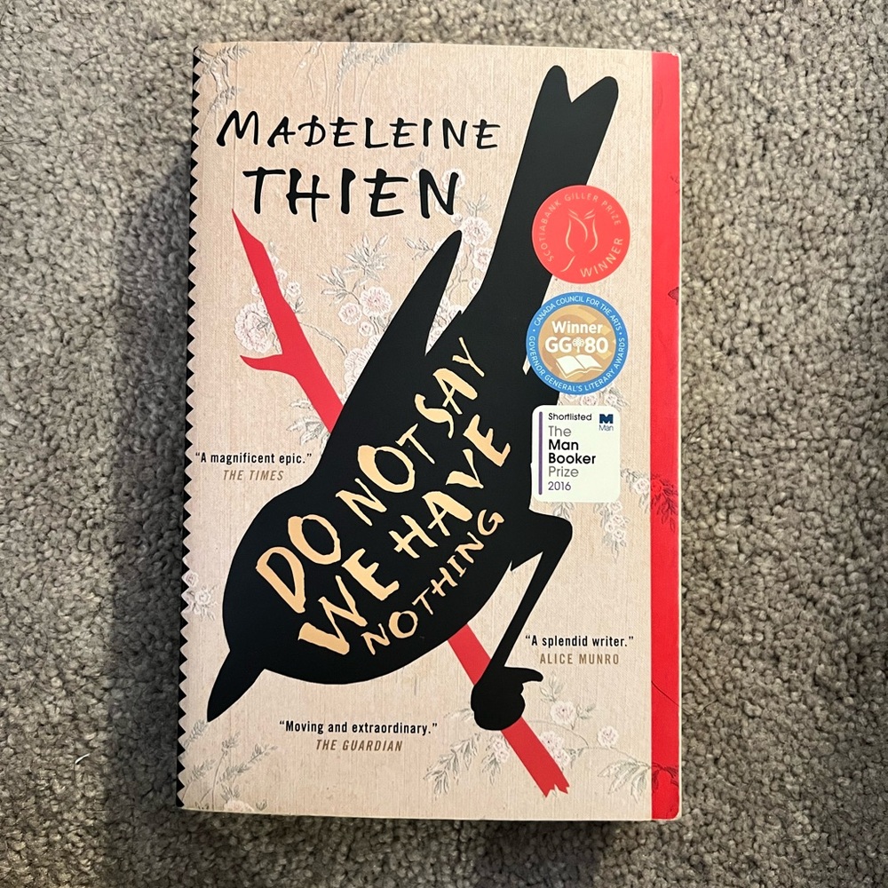 Do Not Say We Have Nothing Book by Madeleine Thien